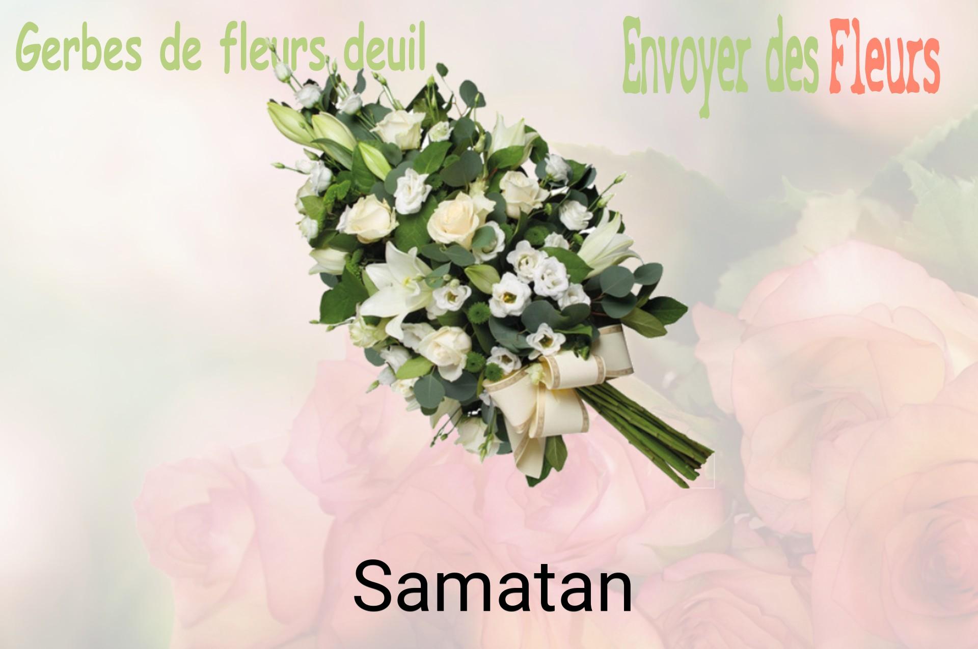 Gerbe de fleurs de deuil livrée à Samatan